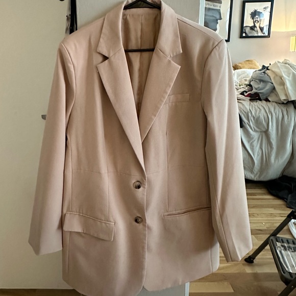 Tops Tan Oversized Blazer Poshmark